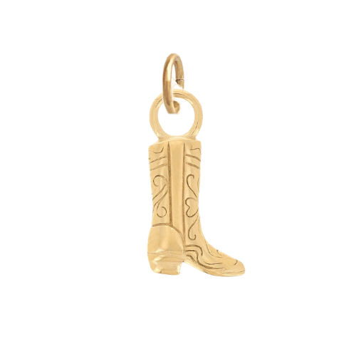 Charms Botte de cow-boy en acier inoxydable