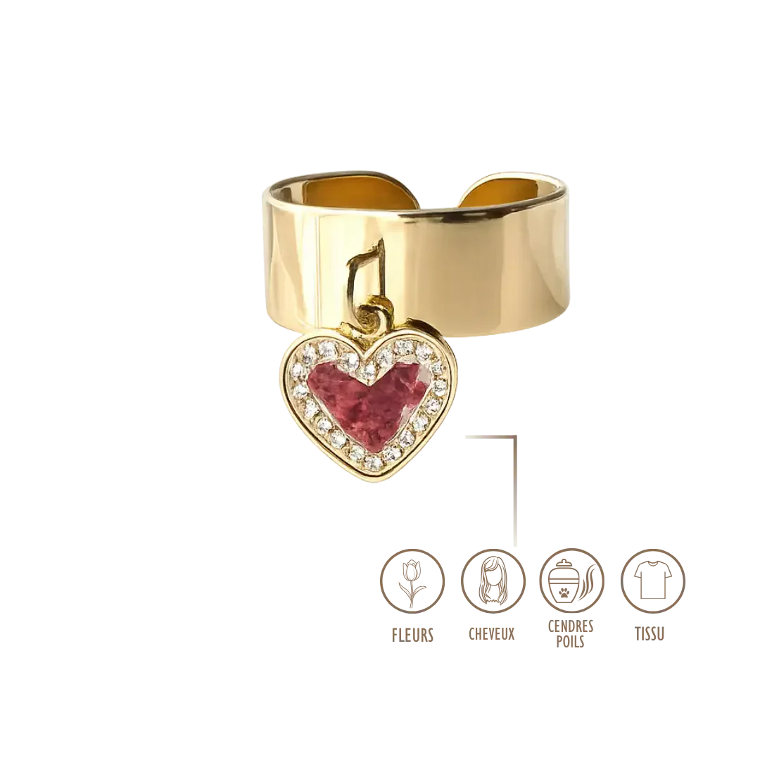 BIJOUX SOUVENIR BAGUE DORÉ BAGUE BRELOQUE - ORÉANE