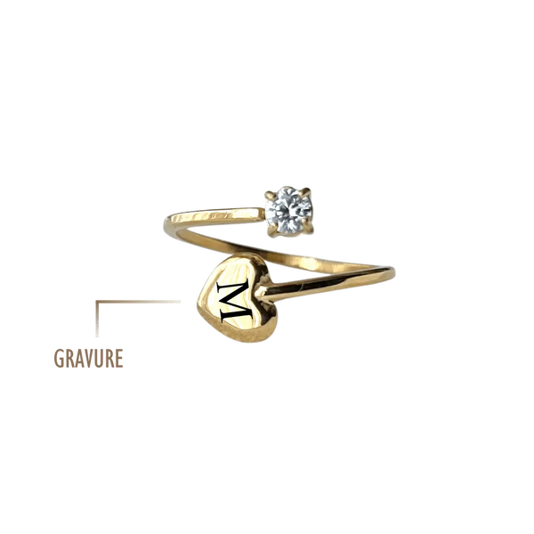 GRAVURE BAGUE DORÉ BAGUE LILY