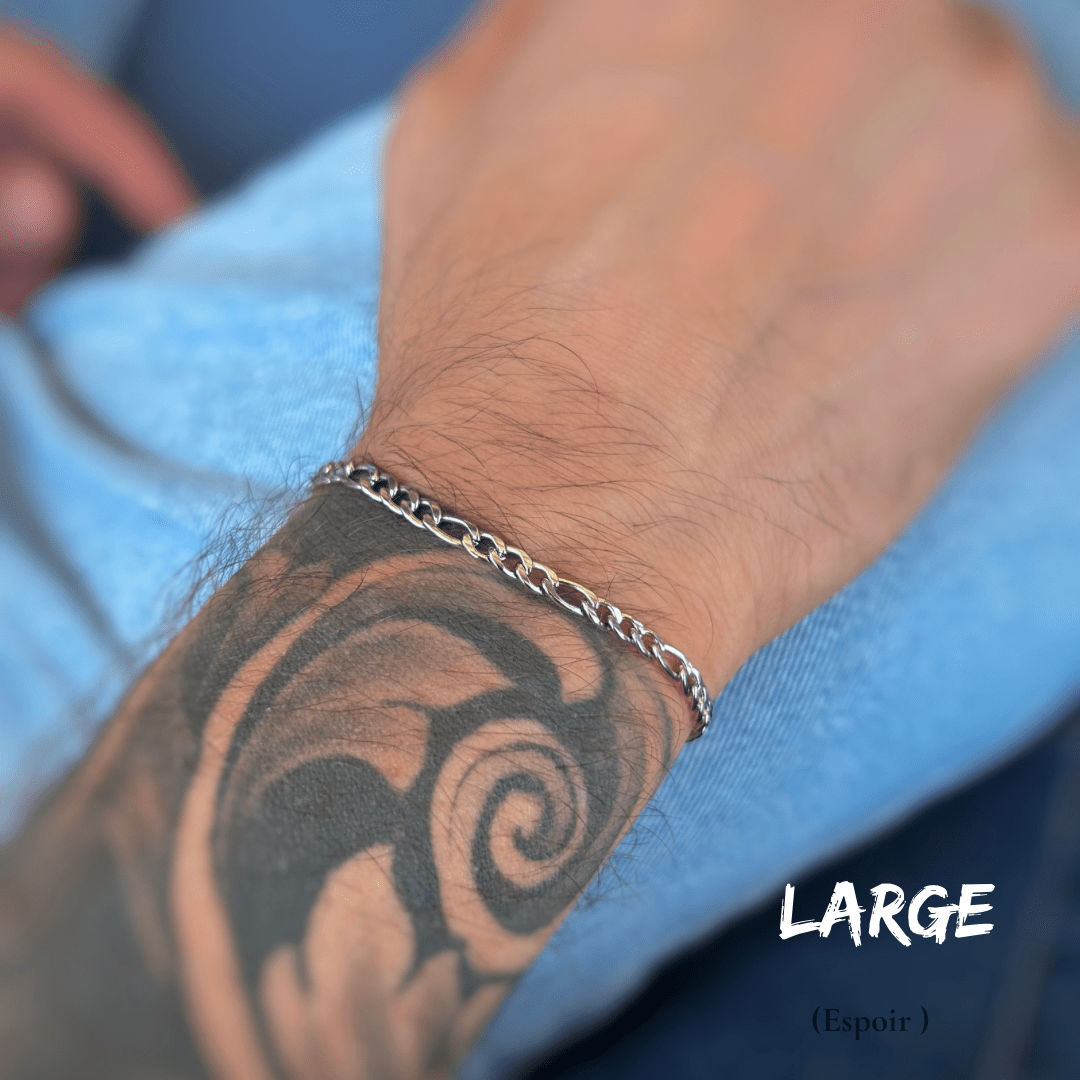 Création Luxie BRACELETS ARGENT / LARGE BRACELET HOMME LÉO