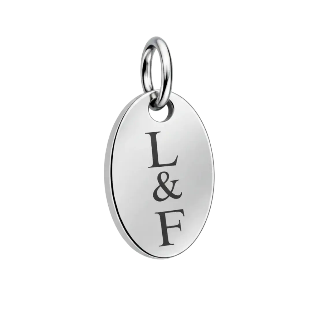 GRAVURE CHARMS ARGENT CHARMS GRAVURE - OVAL 12mm