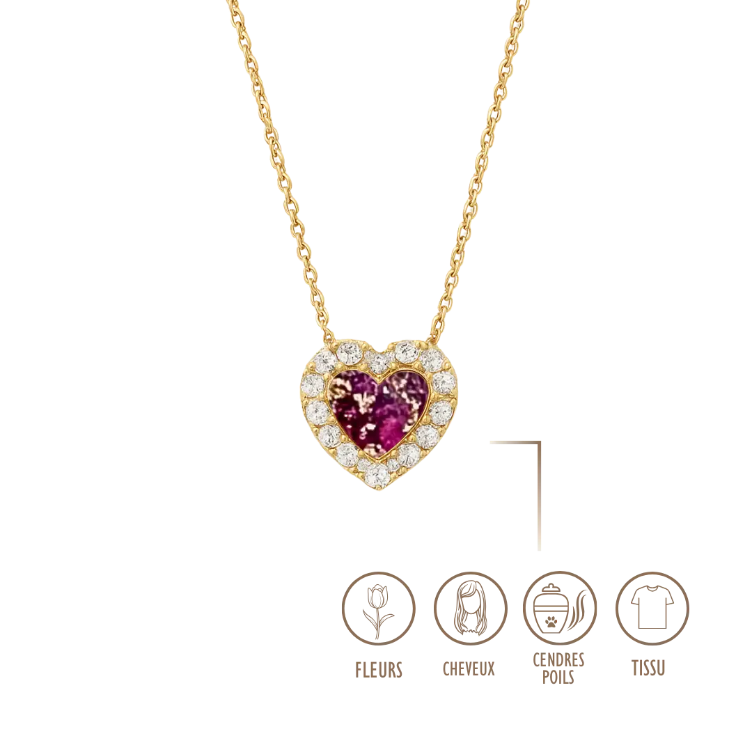 BIJOUX SOUVENIR COLLIERS DORÉ COLLIER COEUR