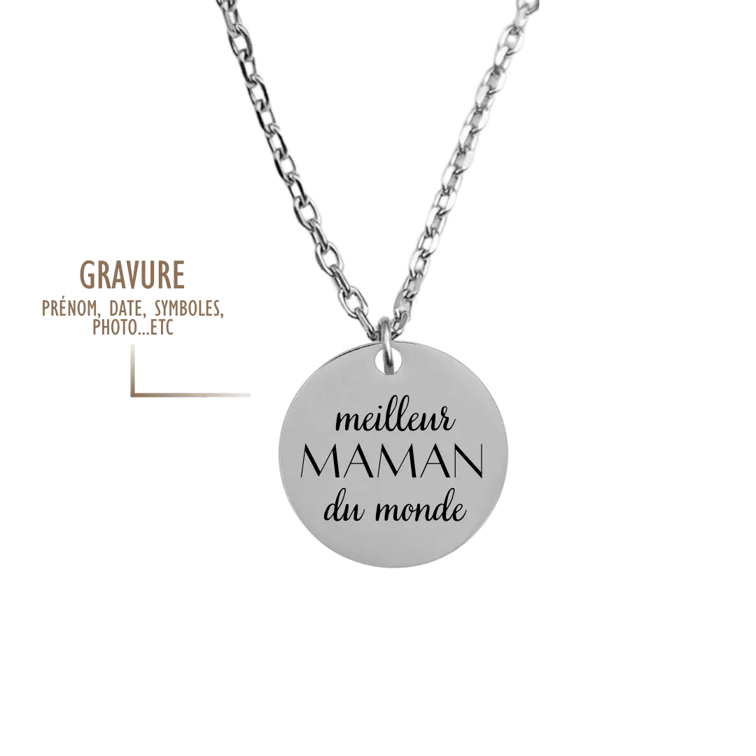 GRAVURE COLLIERS ARGENT COLLIER PETIT PAULA