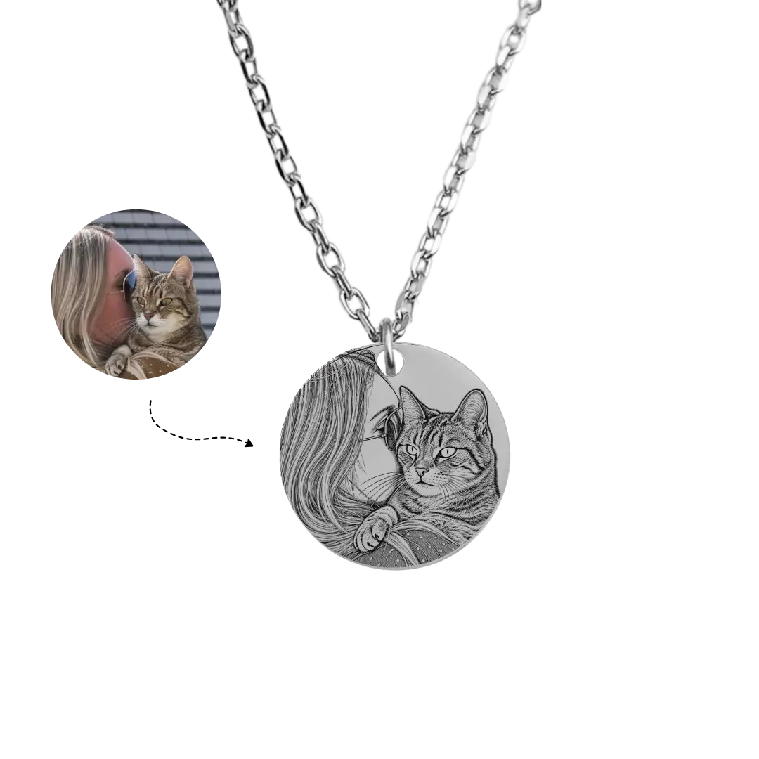 GRAVURE COLLIERS ARGENT COLLIER PETIT PAULA - GRAVURE ( photo / texte / date)