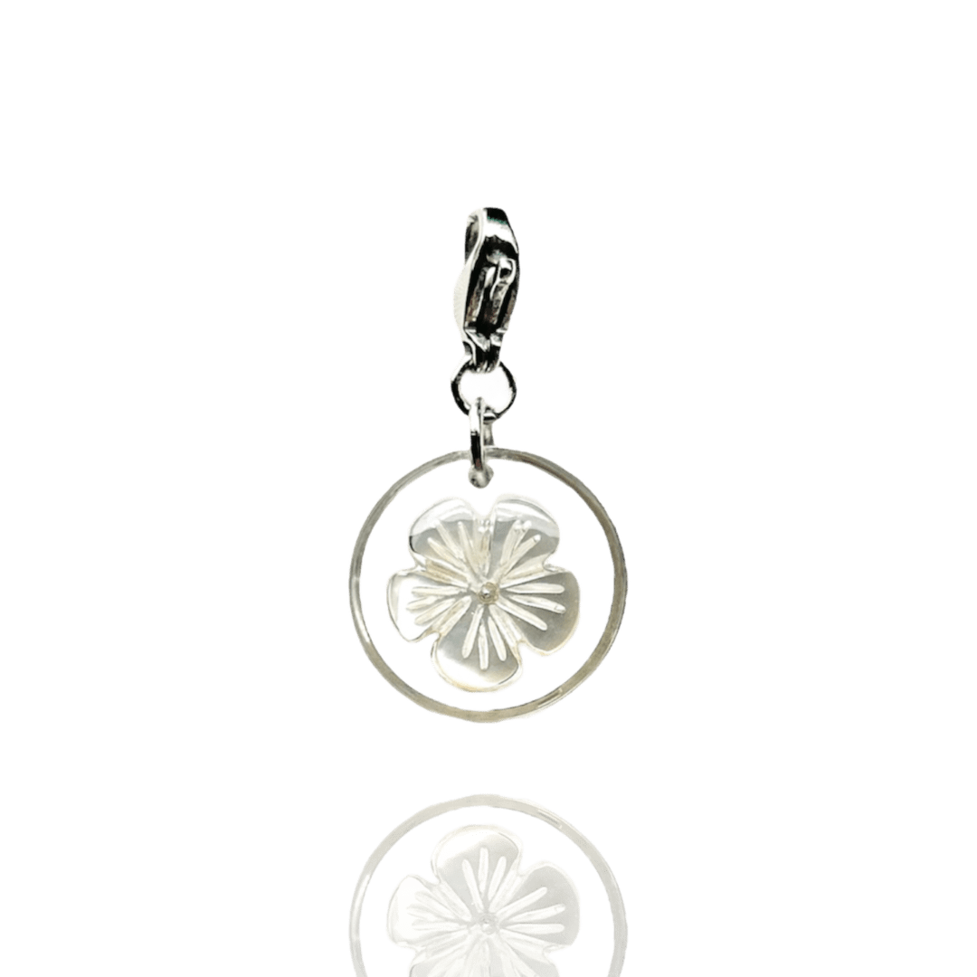 CHARMS FLEUR NACRE BLANC