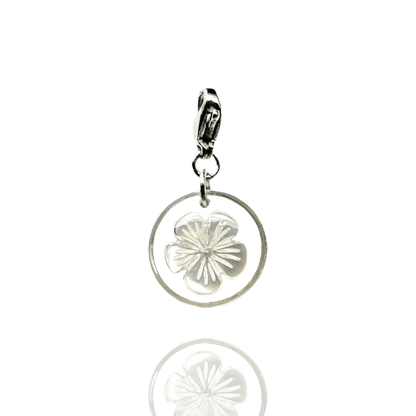 CHARMS FLEUR NACRE BLANC