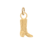 Charms Botte de cow-boy en acier inoxydable