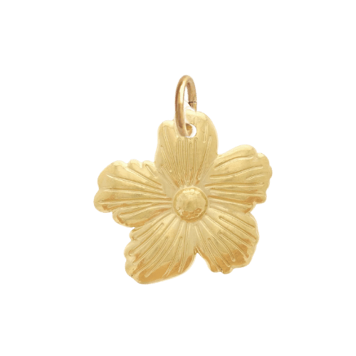 Charms fleur en acier inoxydable