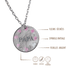 Collier souvenir  – Pendentif personnalisable en acier inoxydable et résine pour cheveux, cendres ou poils d’animaux