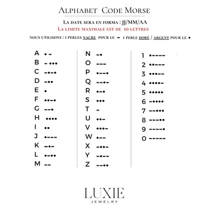 BRACELET CODE MORSE