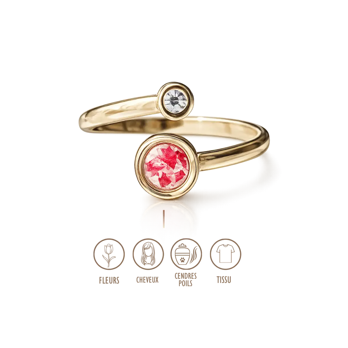 BIJOUX SOUVENIR BAGUE DORÉ BAGUE DONIA
