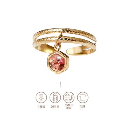 BIJOUX SOUVENIR BAGUE DORÉ BAGUE JOY