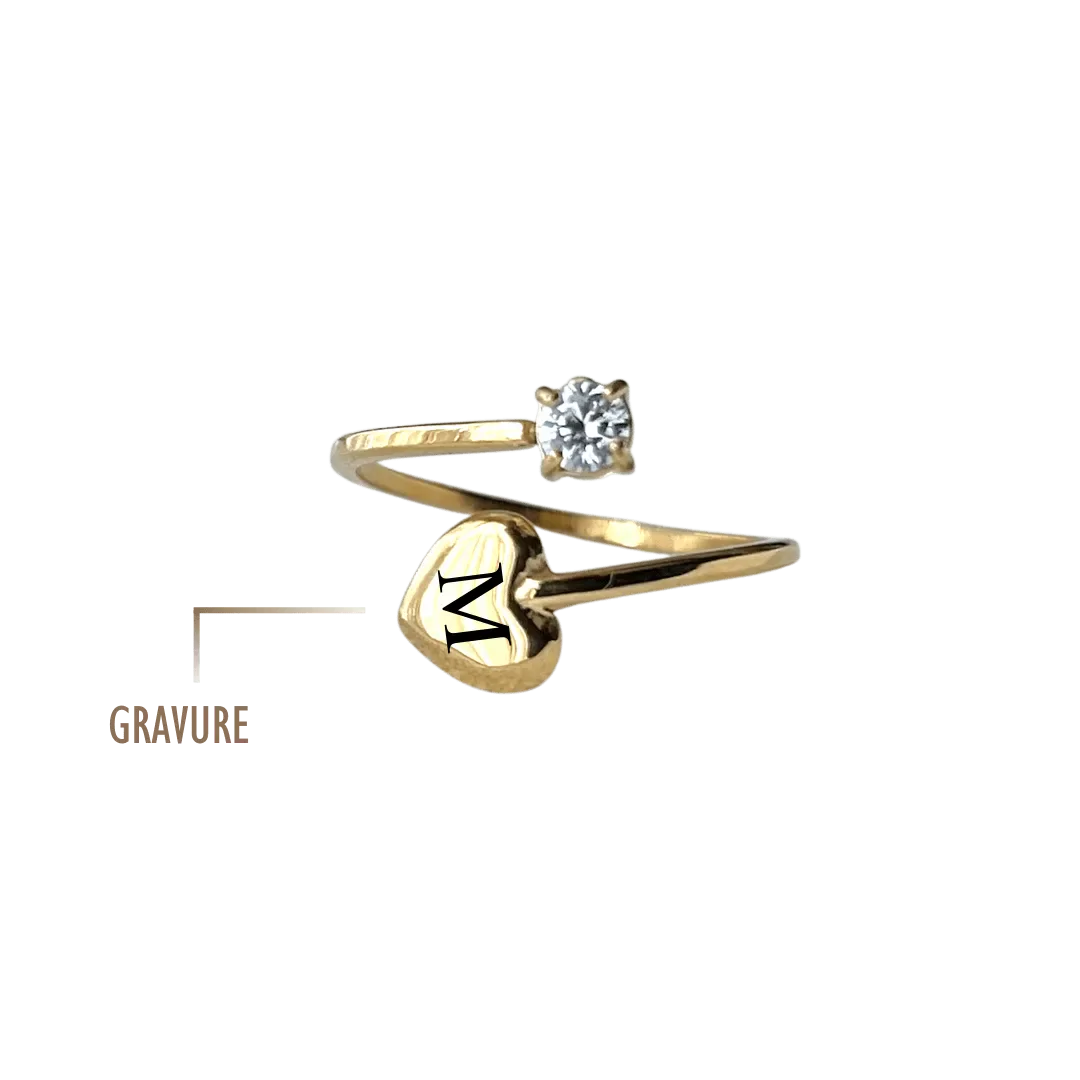 GRAVURE BAGUE DORÉ BAGUE LILY