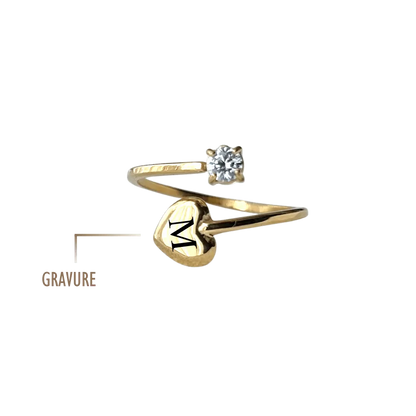 GRAVURE BAGUE DORÉ BAGUE LILY