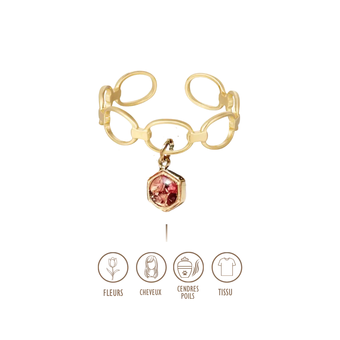 BIJOUX SOUVENIR BAGUE DORÉ BAGUE LOUISE