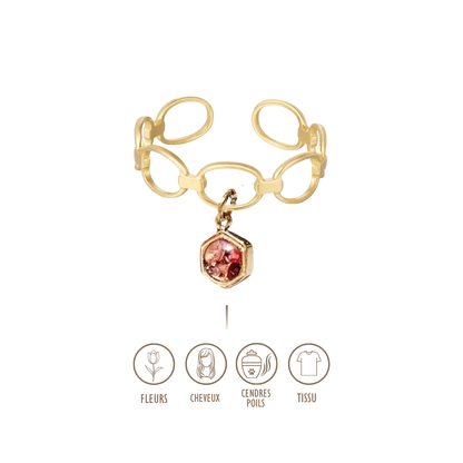 BIJOUX SOUVENIR BAGUE DORÉ BAGUE LOUISE