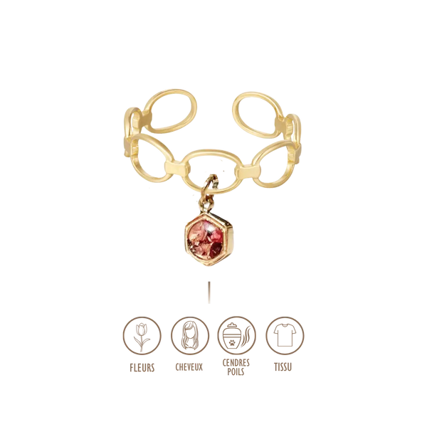 BIJOUX SOUVENIR BAGUE DORÉ BAGUE LOUISE