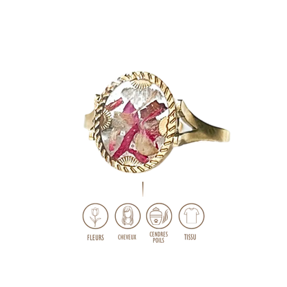 BIJOUX SOUVENIR BAGUE DORÉ BAGUE OANA