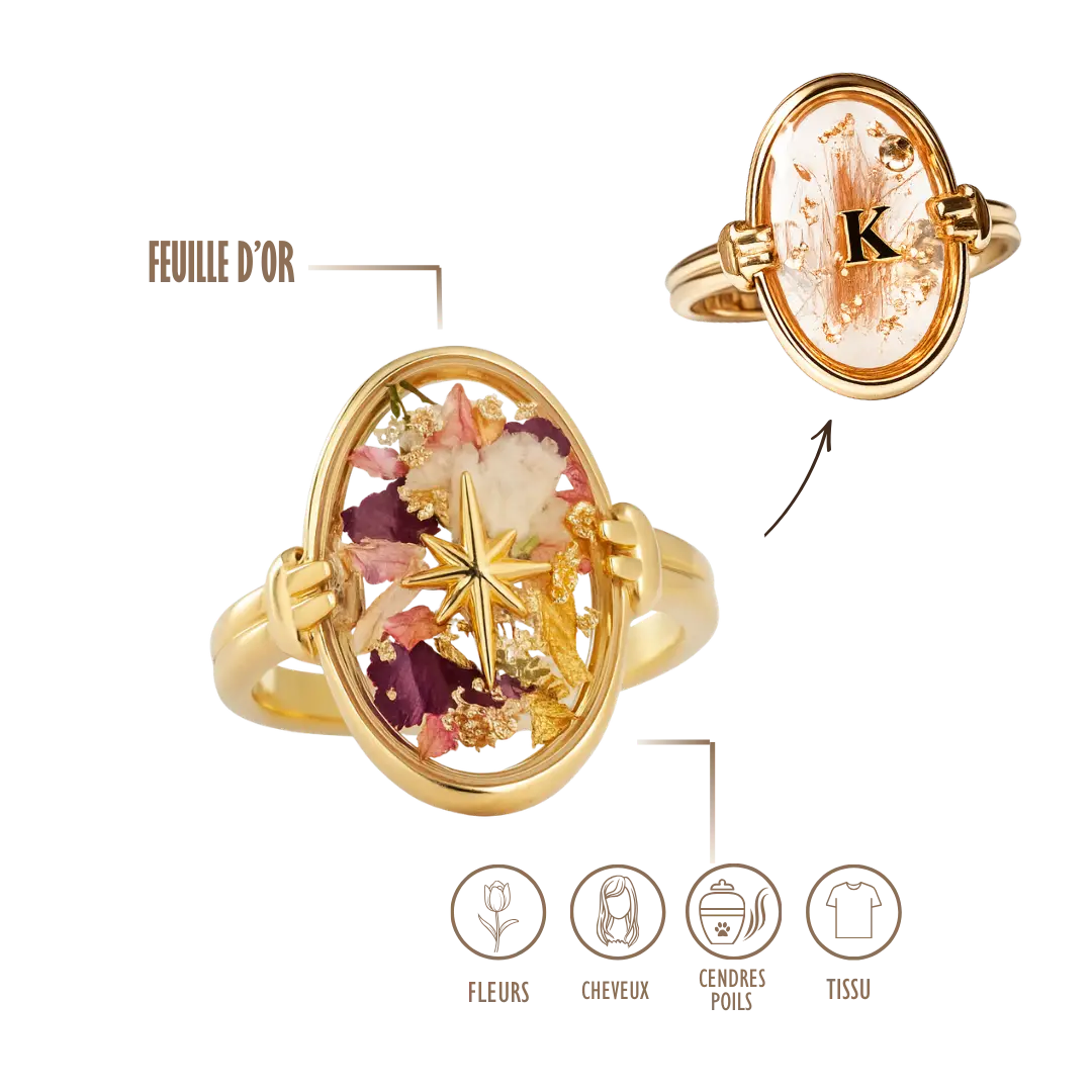 BIJOUX SOUVENIR BAGUE DORÉ BAGUE PETITE OVALE