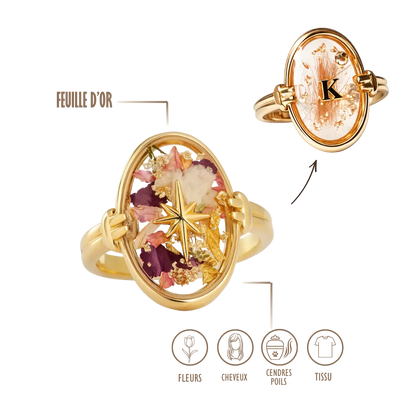 BIJOUX SOUVENIR BAGUE DORÉ BAGUE PETITE OVALE