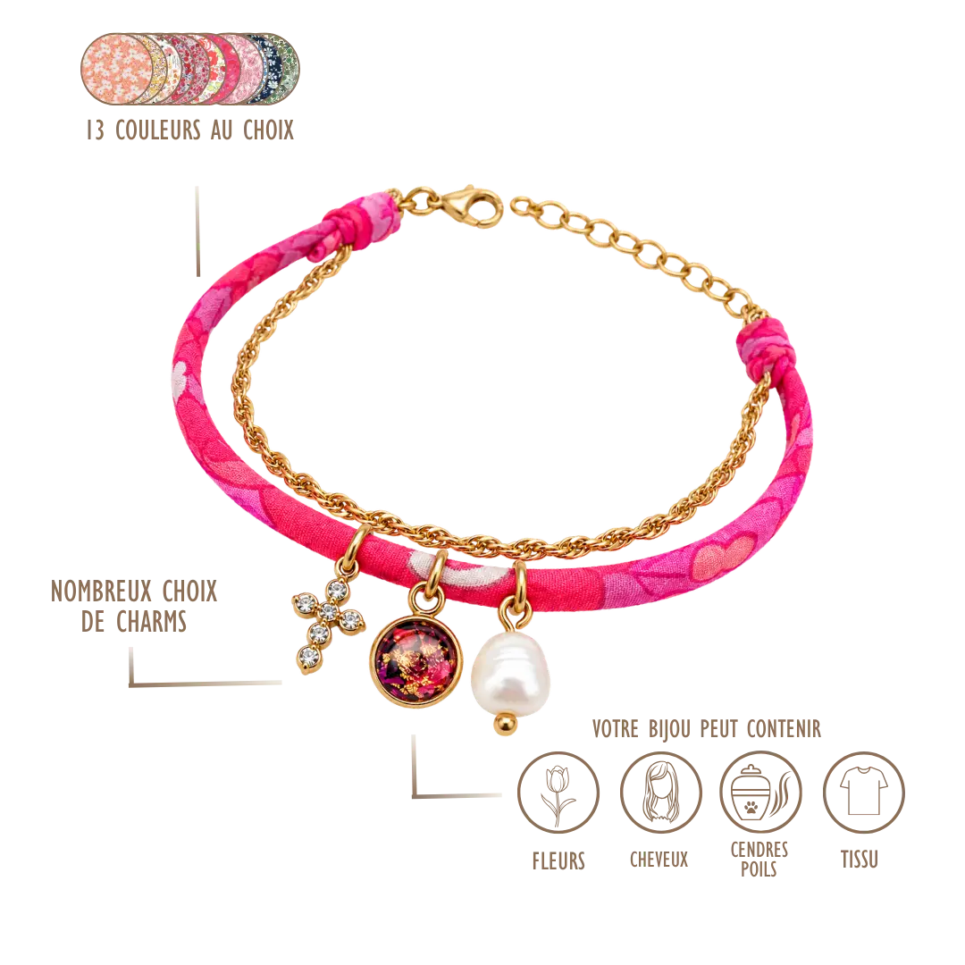 BIJOUX SOUVENIR BRACELETS BRACELET CHARMS - LIBERTY + CHAÎNE