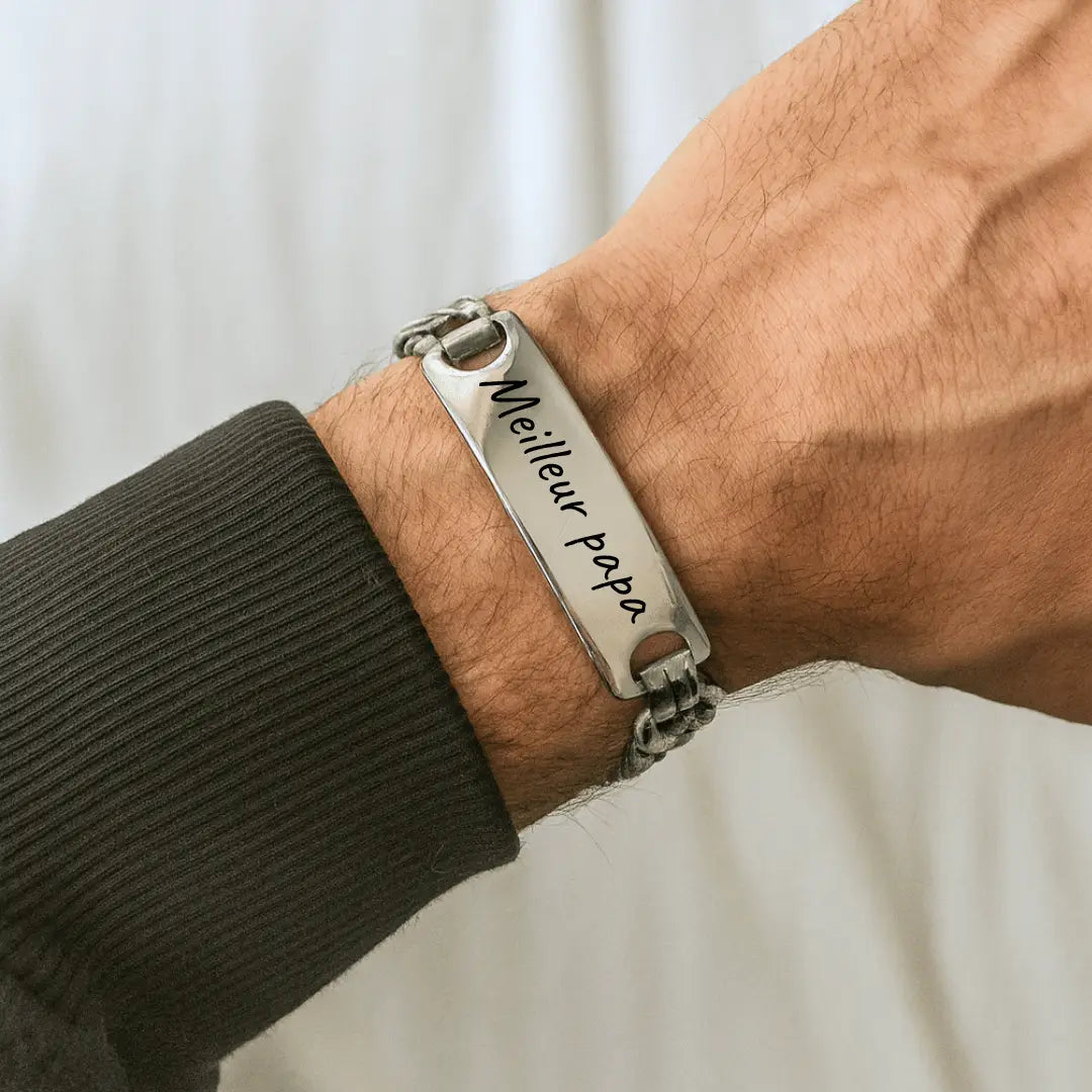 GRAVURE BRACELETS ARGENT GOURMETTE HOMME ARTHUR