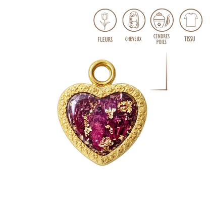 BIJOUX SOUVENIR CHARMS DORÉ CHARMS - COEUR
