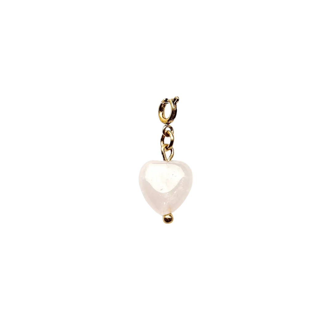Luxie Jewelry CHARMS DORÉ / Quartz Rose CHARMS COEUR