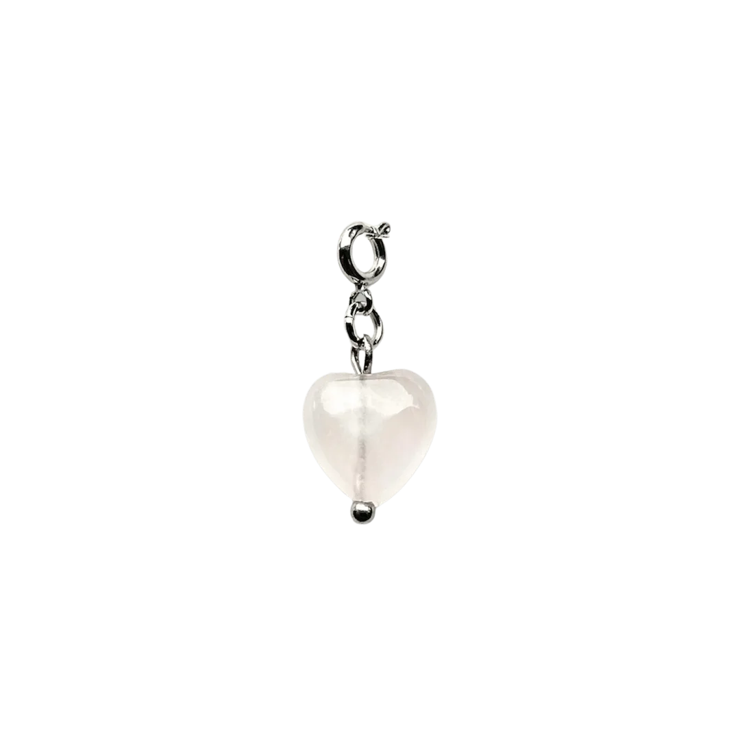 Luxie Jewelry CHARMS ARGENT / Quartz Rose CHARMS COEUR