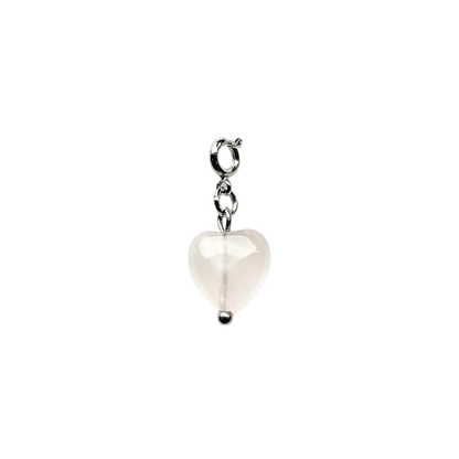 Luxie Jewelry CHARMS ARGENT / Quartz Rose CHARMS COEUR