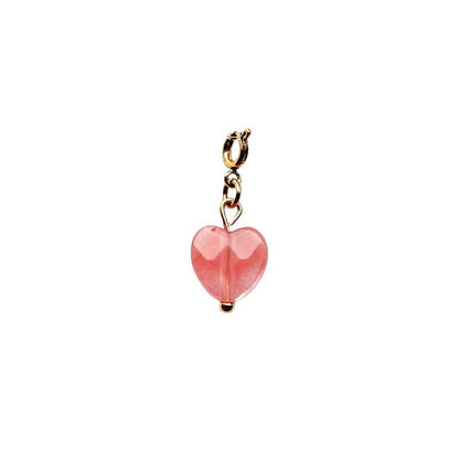 Luxie Jewelry CHARMS DORÉ / Quartz Fraise CHARMS COEUR