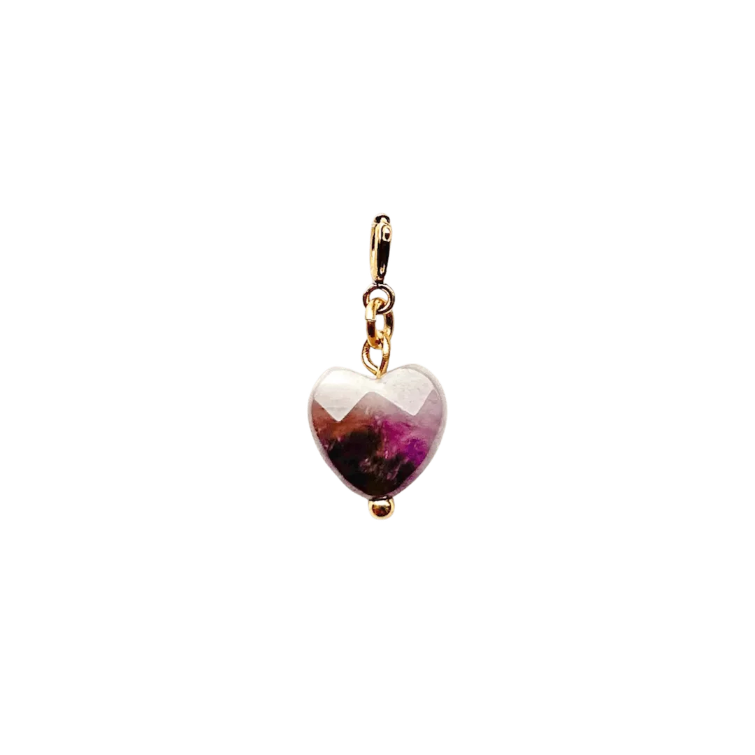 Luxie Jewelry CHARMS DORÉ / Améthyste CHARMS COEUR