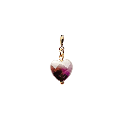 Luxie Jewelry CHARMS DORÉ / Améthyste CHARMS COEUR