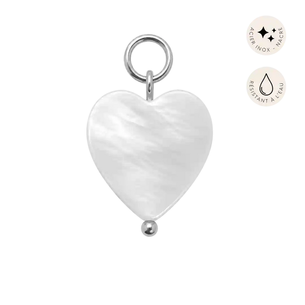 CHARMS - Coeur nacre 15mm
