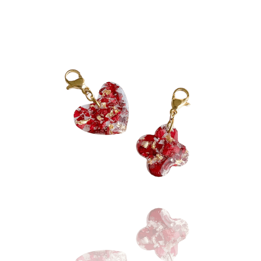 Fleurs séchées - Tissu CHARMS DORÉ CHARMS FORME