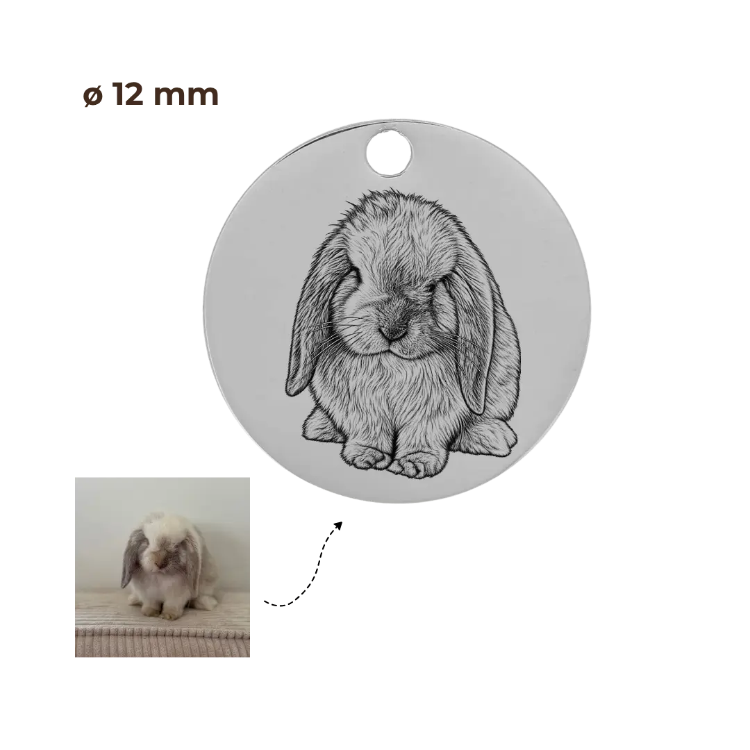 GRAVURE CHARMS ARGENT CHARMS GRAVURE PHOTO - ROND 12mm