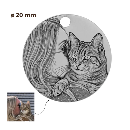 GRAVURE CHARMS ARGENT CHARMS GRAVURE PHOTO - ROND 20mm