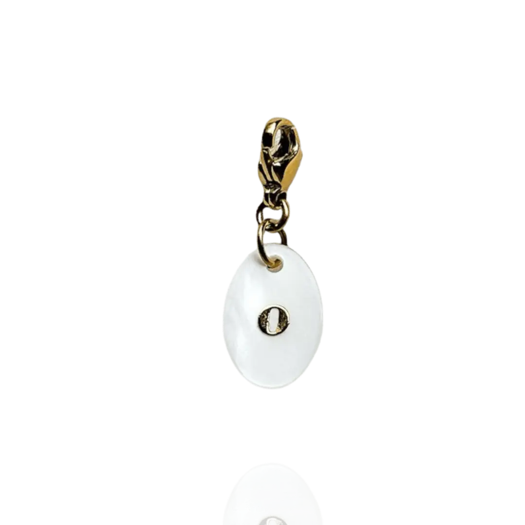 Création Luxie CHARMS DORÉ CHARMS NACRE OVALE (à personnaliser)