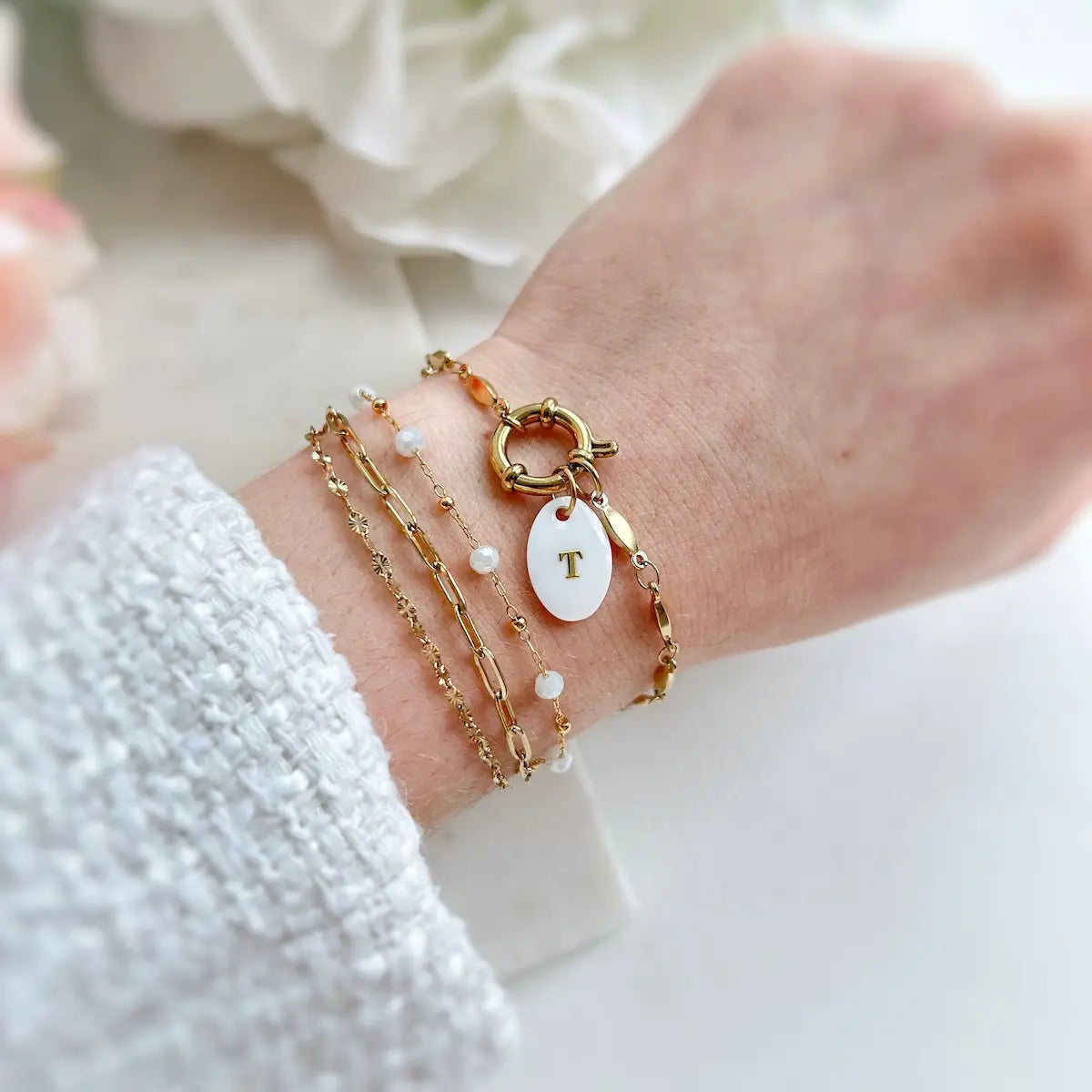 Création Luxie CHARMS CHARMS NACRE OVALE (à personnaliser)