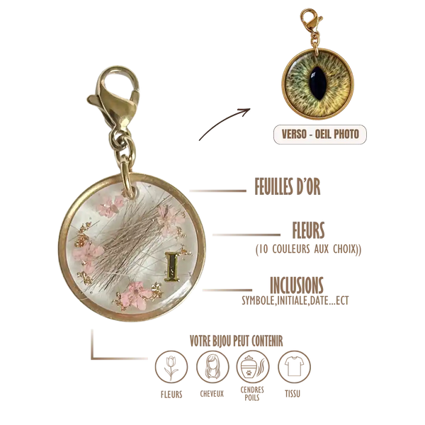 BIJOUX SOUVENIR CHARMS DORÉ CHARMS PETIT SOUVENIR Iris - 15mm