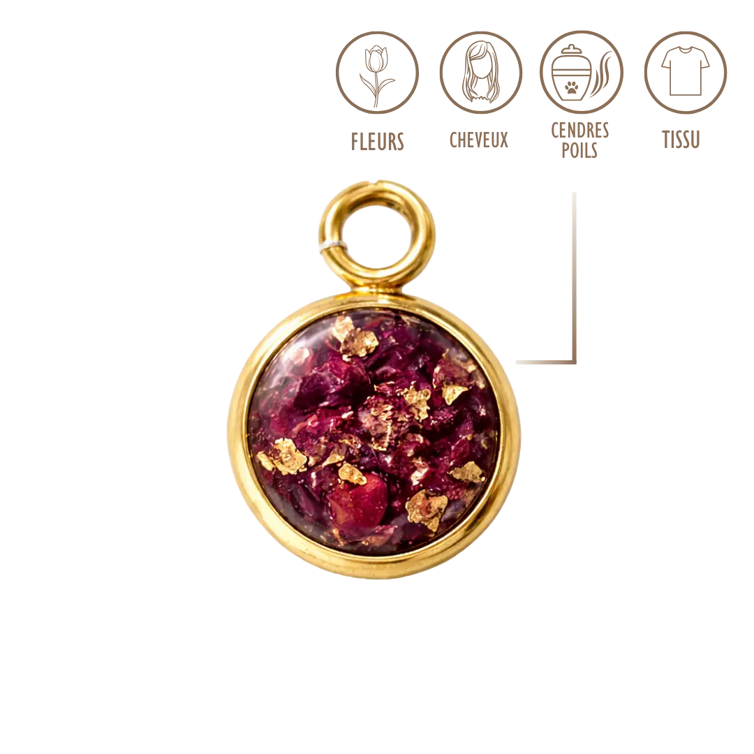 BIJOUX SOUVENIR CHARMS DORÉ CHARMS - ROND