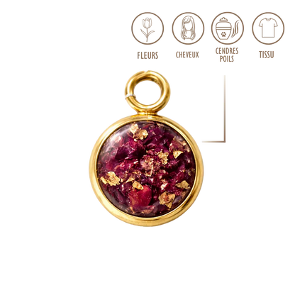 BIJOUX SOUVENIR CHARMS DORÉ CHARMS - ROND