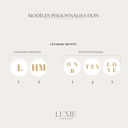 Luxie Jewelry CHARMS MOYEN CHARMS NACRE (à personnaliser)