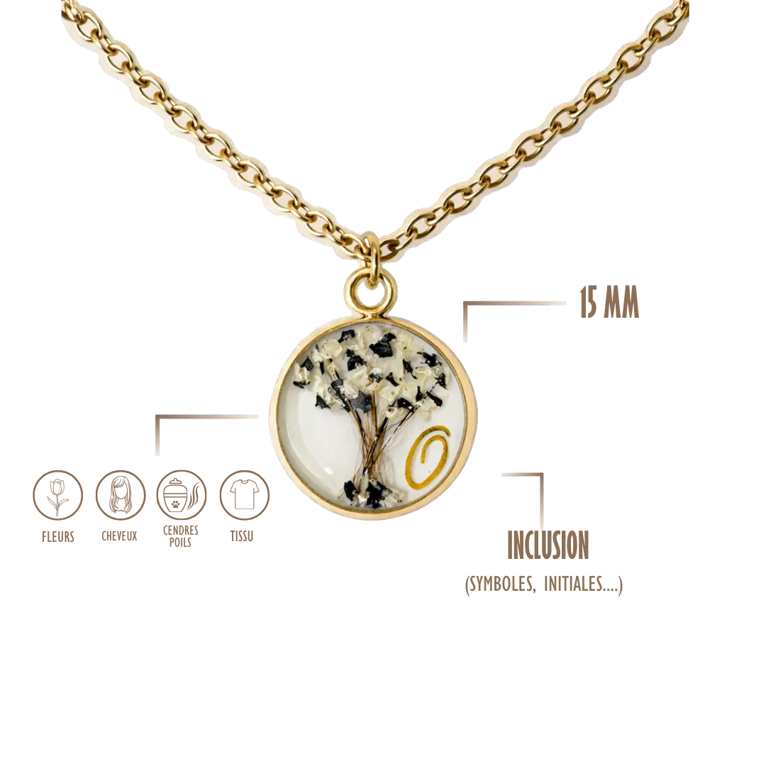 BIJOUX SOUVENIR COLLIERS DORÉ COLLIER ARBRE DE VIE 15mm