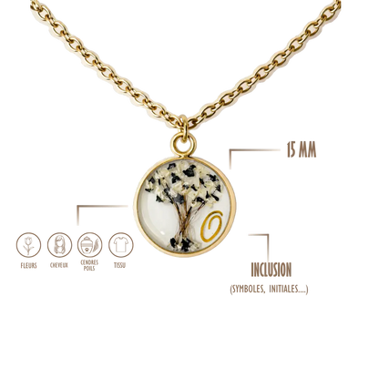 BIJOUX SOUVENIR COLLIERS DORÉ COLLIER ARBRE DE VIE 15mm