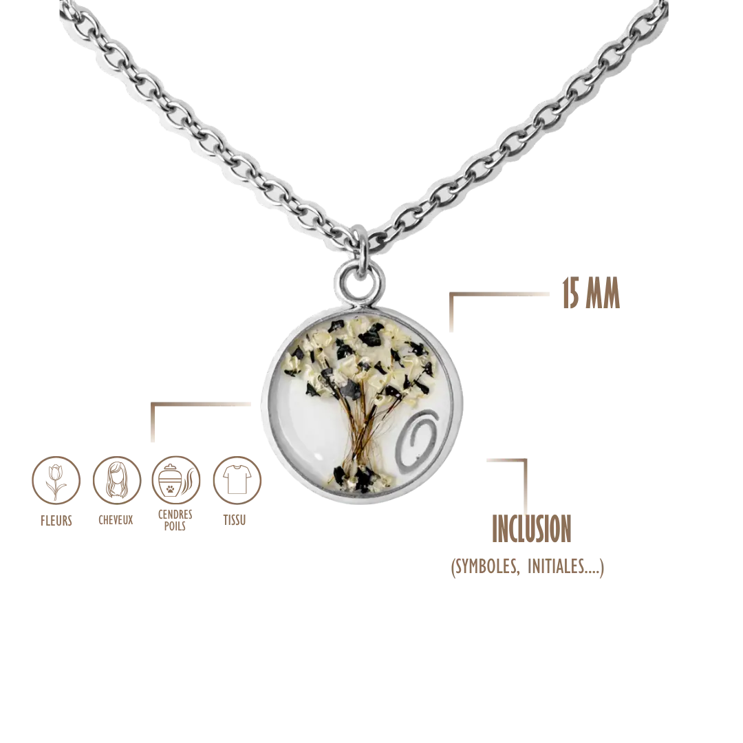 BIJOUX SOUVENIR COLLIERS ARGENT COLLIER ARBRE DE VIE 15mm