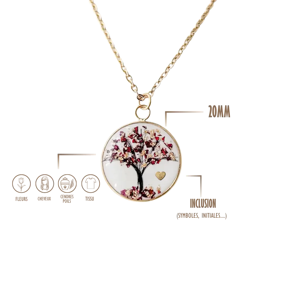 GRAVURE &amp; SOUVENIR COLLIERS DORÉ COLLIER ARBRE DE VIE 20mm