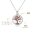 GRAVURE & SOUVENIR COLLIERS ARGENT COLLIER ARBRE DE VIE 20mm