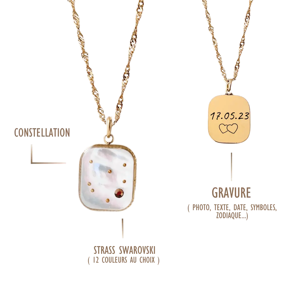 Création Luxie COLLIERS DORÉ COLLIER ASTRO ( Constellation )