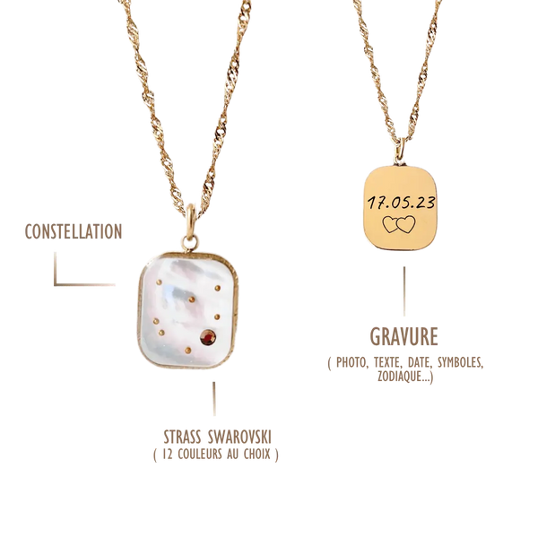 Création Luxie COLLIERS DORÉ COLLIER ASTRO ( Constellation )